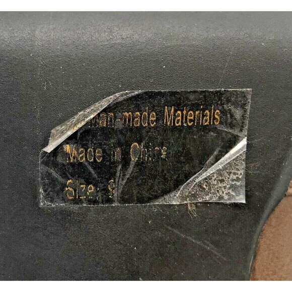 Wild Diva Brown Leatherette Women's size 9M Side Zip Snap Chunky Heeled Booties - Picture 8 of 9